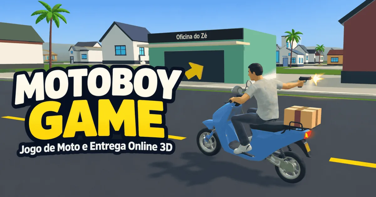 Capa de Motoboy Game — Jogo de Moto e Entrega Online 3D
